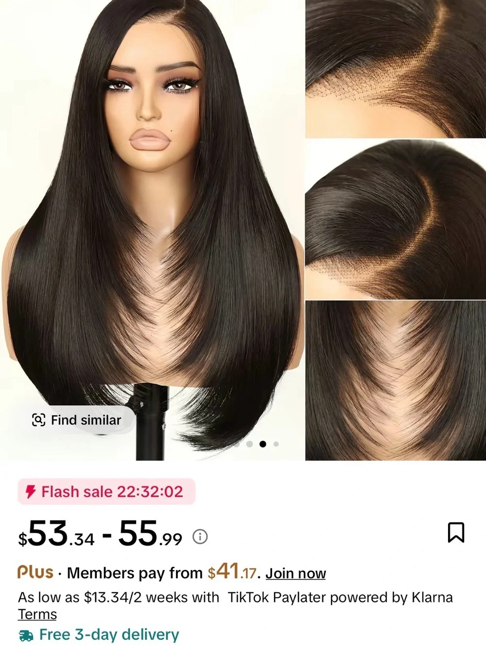 Black Straight Lace Front Wig – Natural Shine